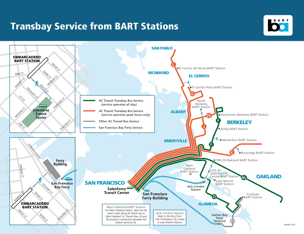BART alternatives map