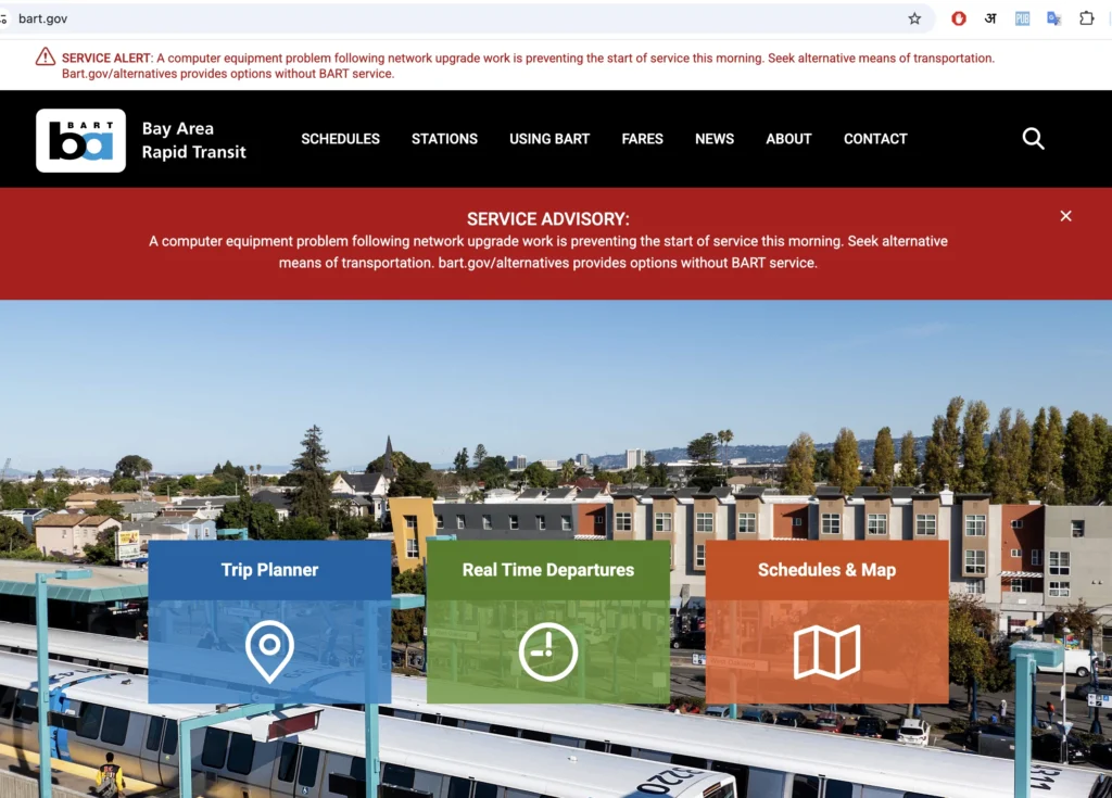 BART website
