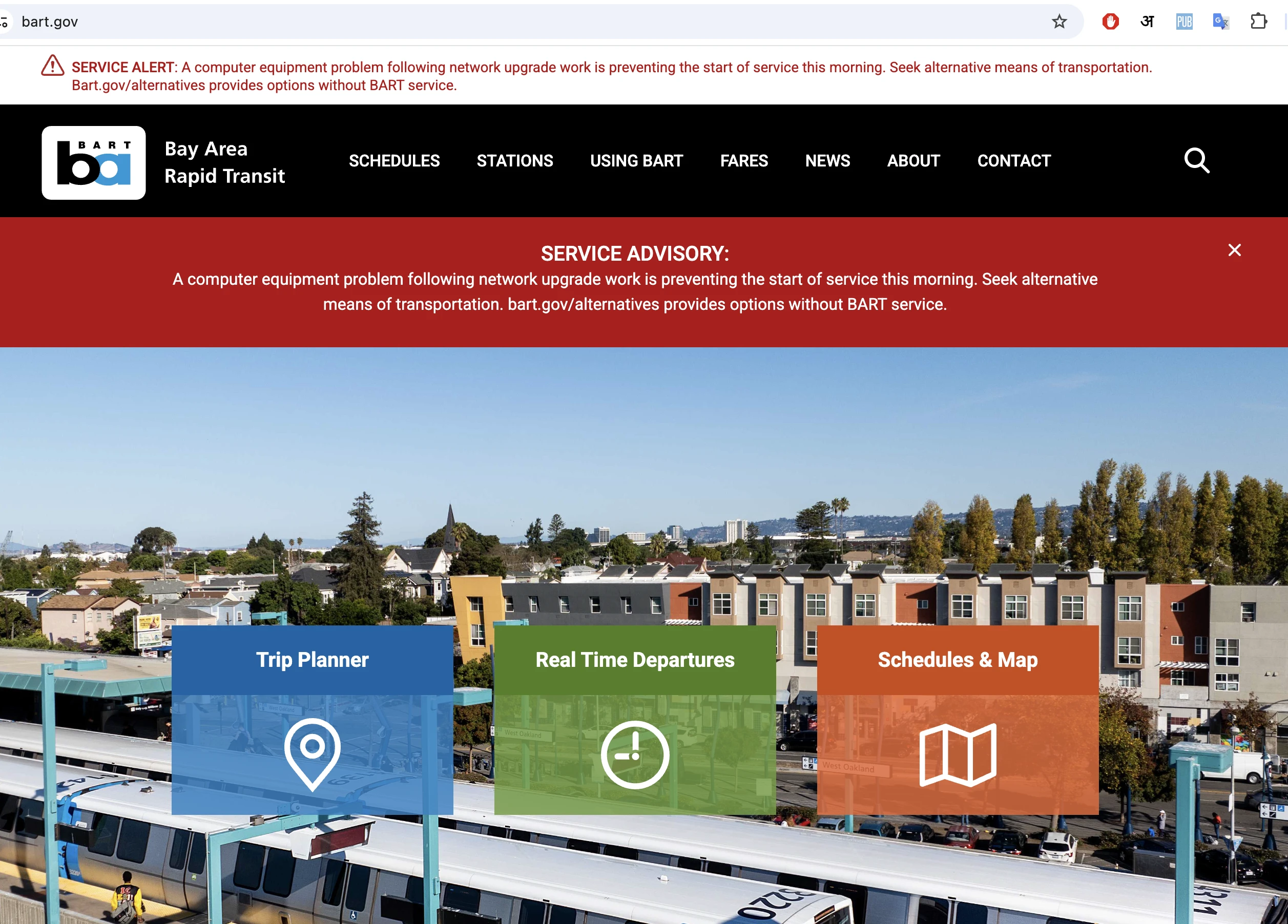 BART website